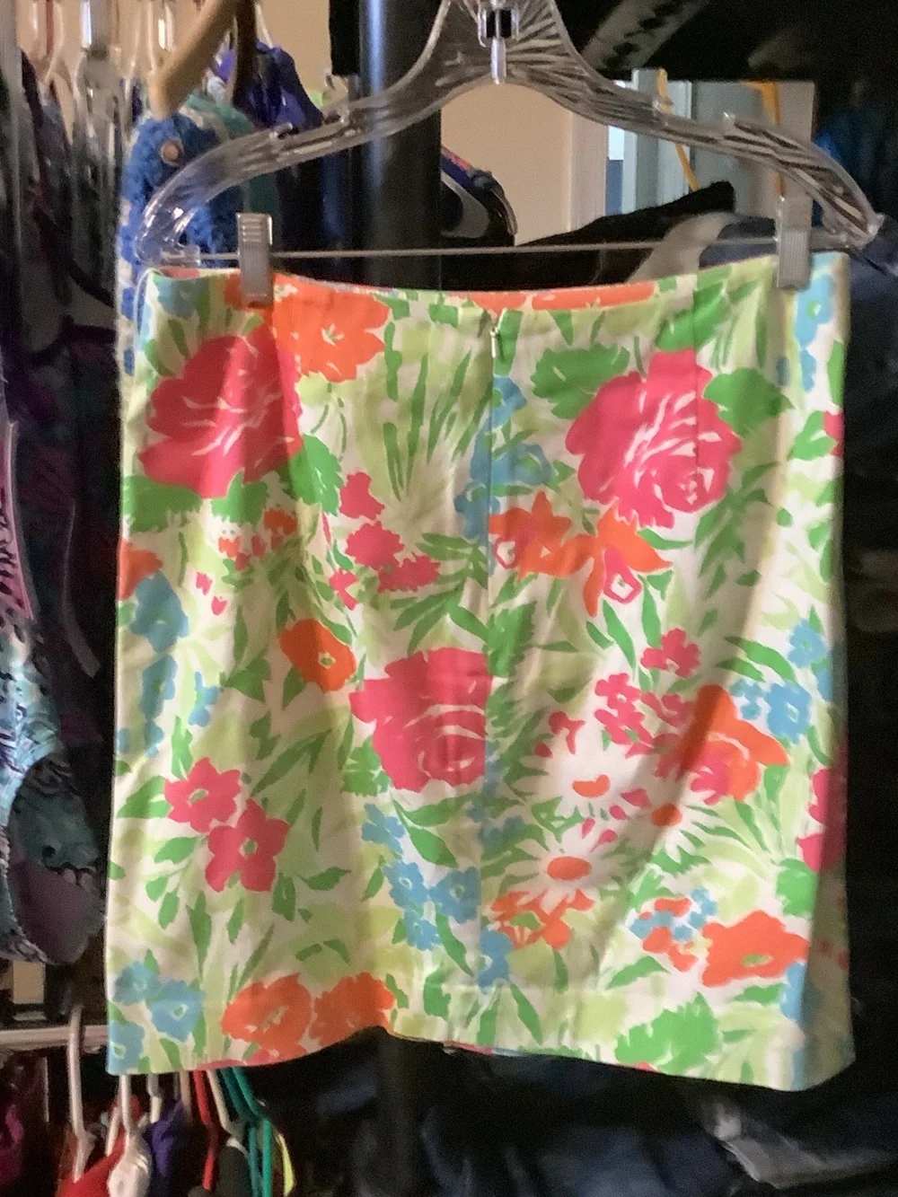 Lauren Ralph Lauren Floral Midi Skirt in White, Pink, Green, Blue, Orange